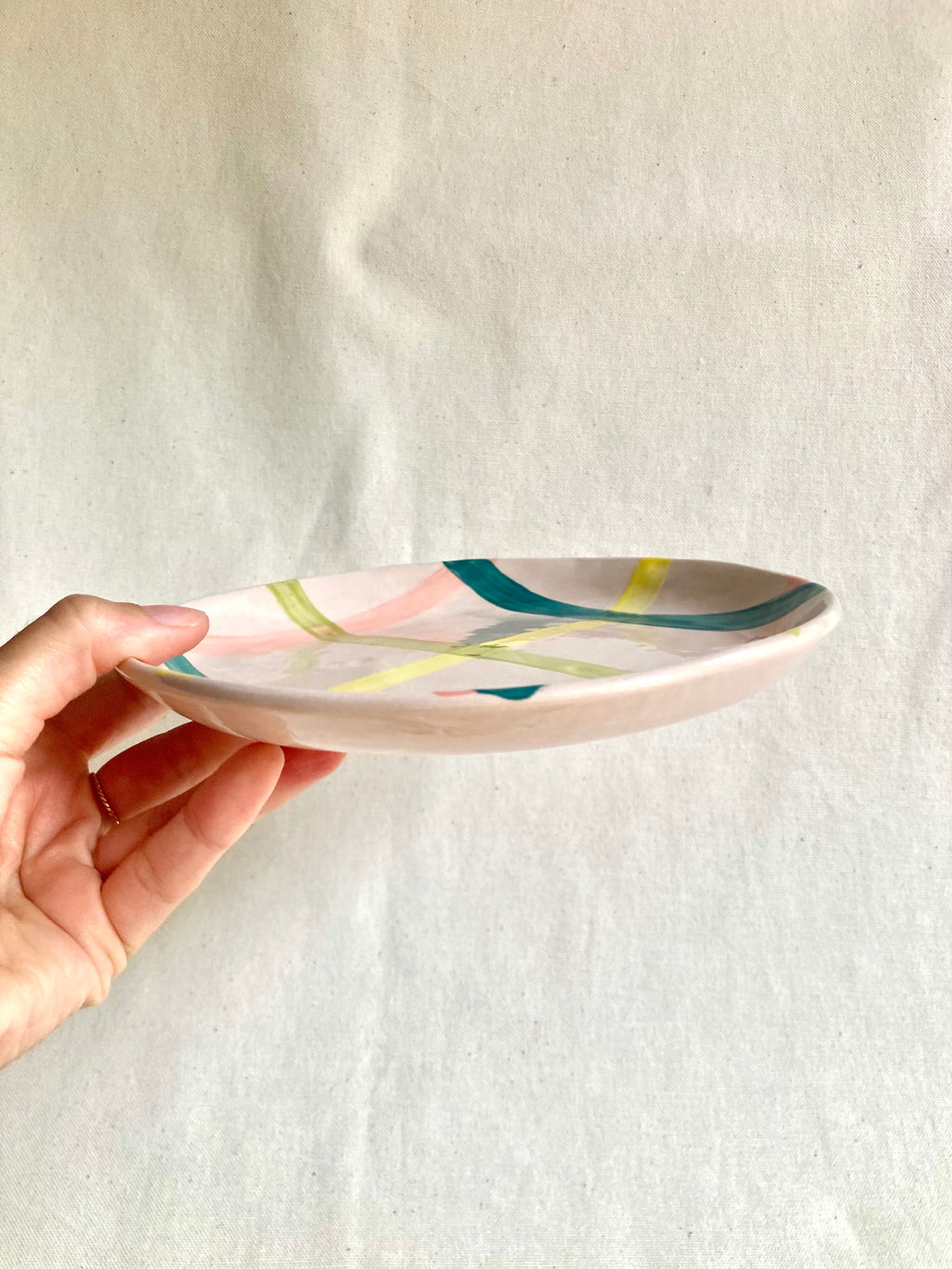 Petite assiette - Quadrillage