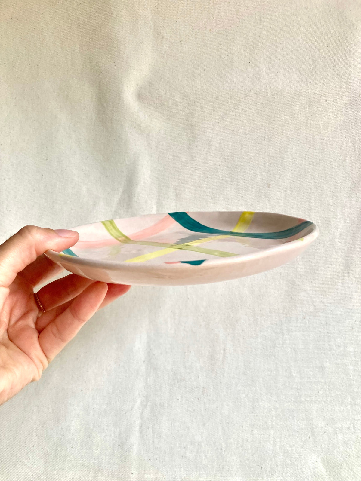 Petite assiette - Quadrillage