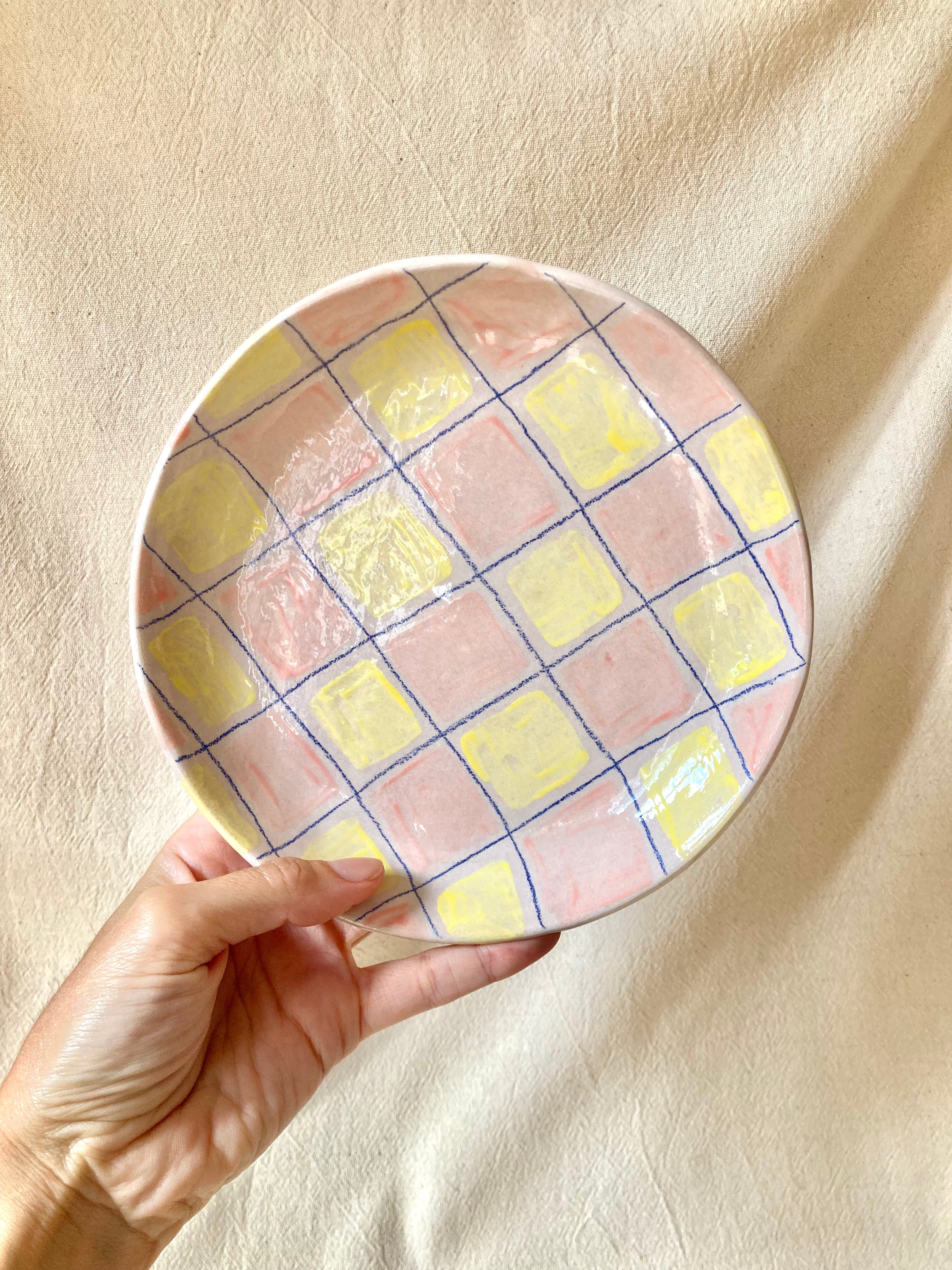 Petite assiette - Carreaux