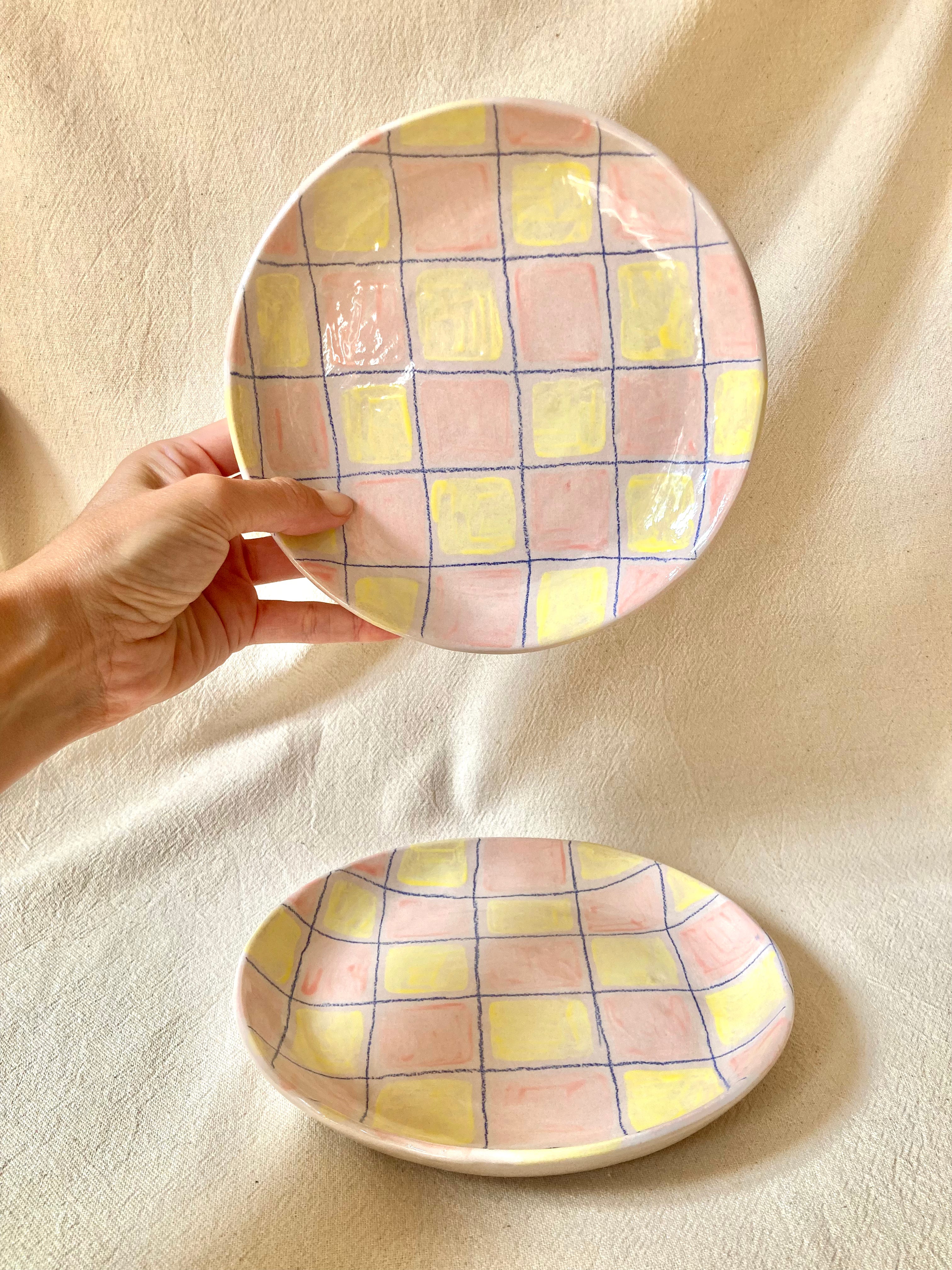 Petite assiette - Carreaux