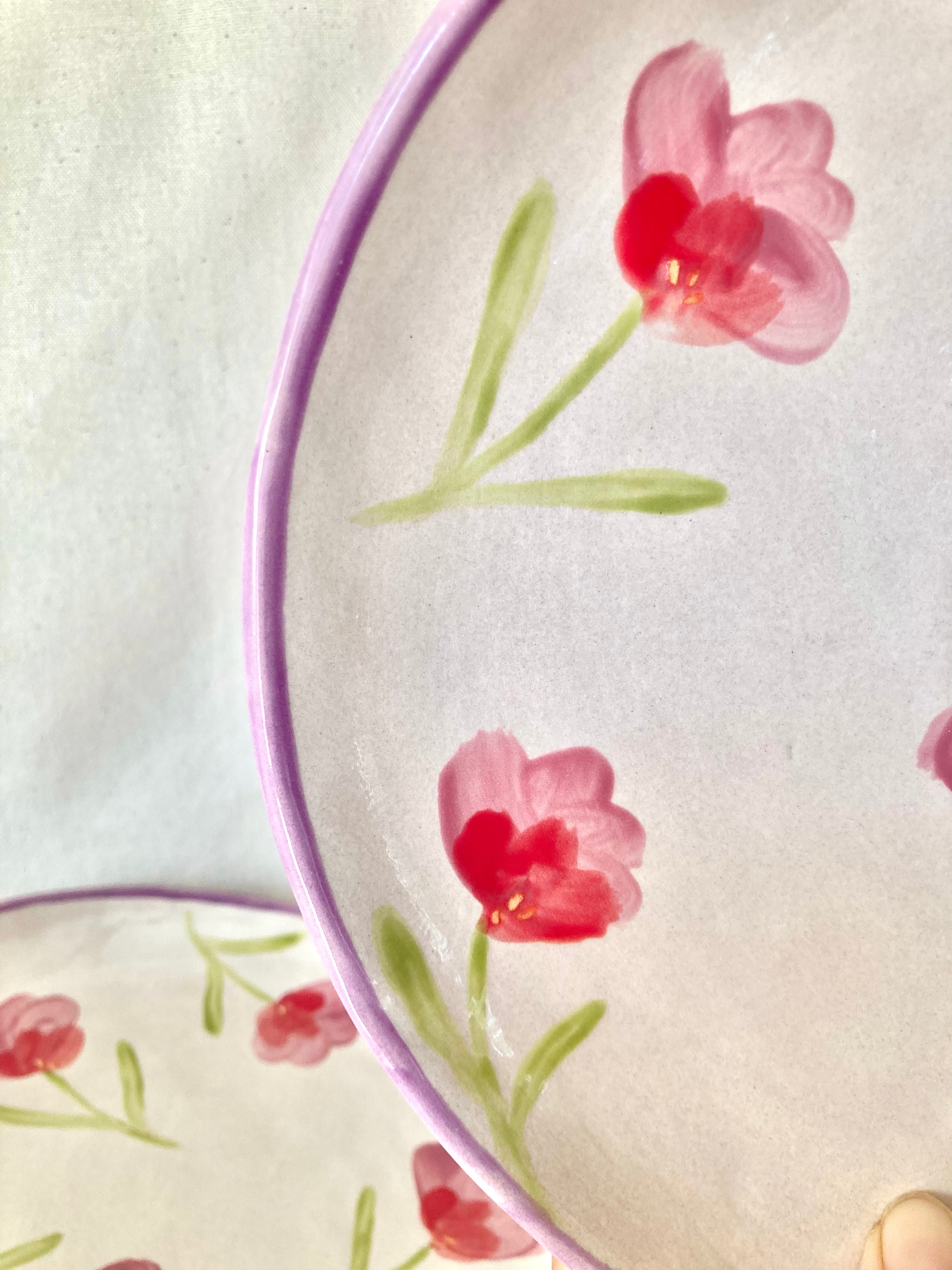 Grande assiette - Fleurs