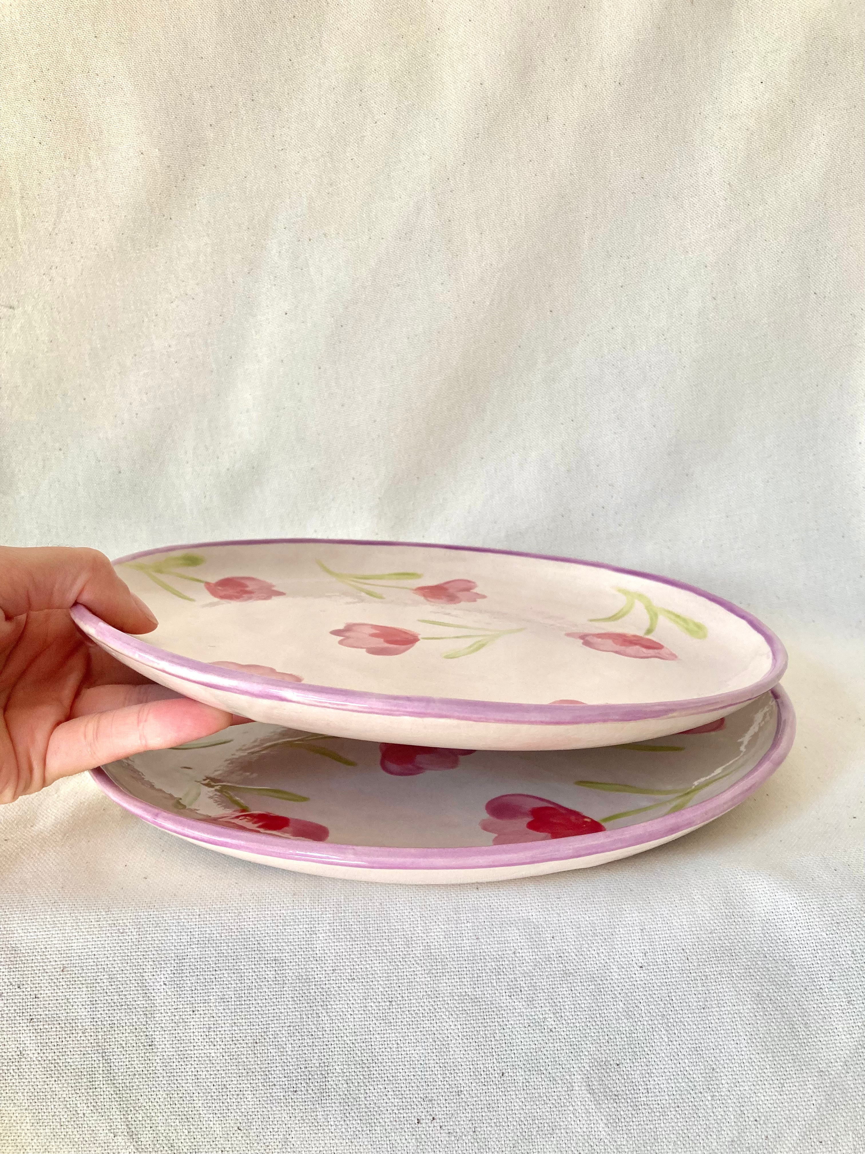 Grande assiette - Fleurs