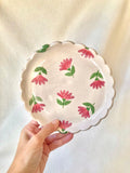 Small scalloped plate - Hearts
