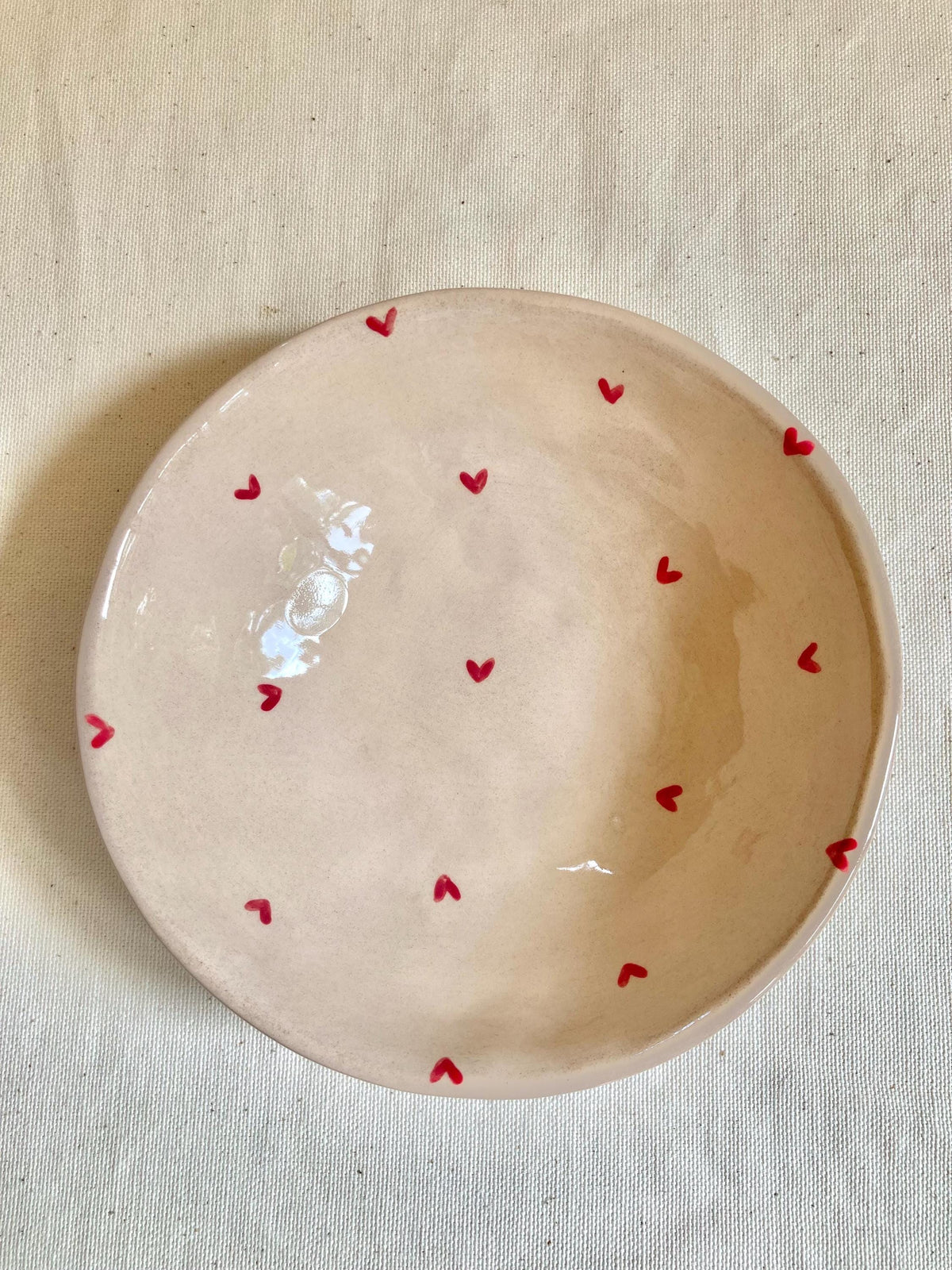 Bol céramique coeurs rouges