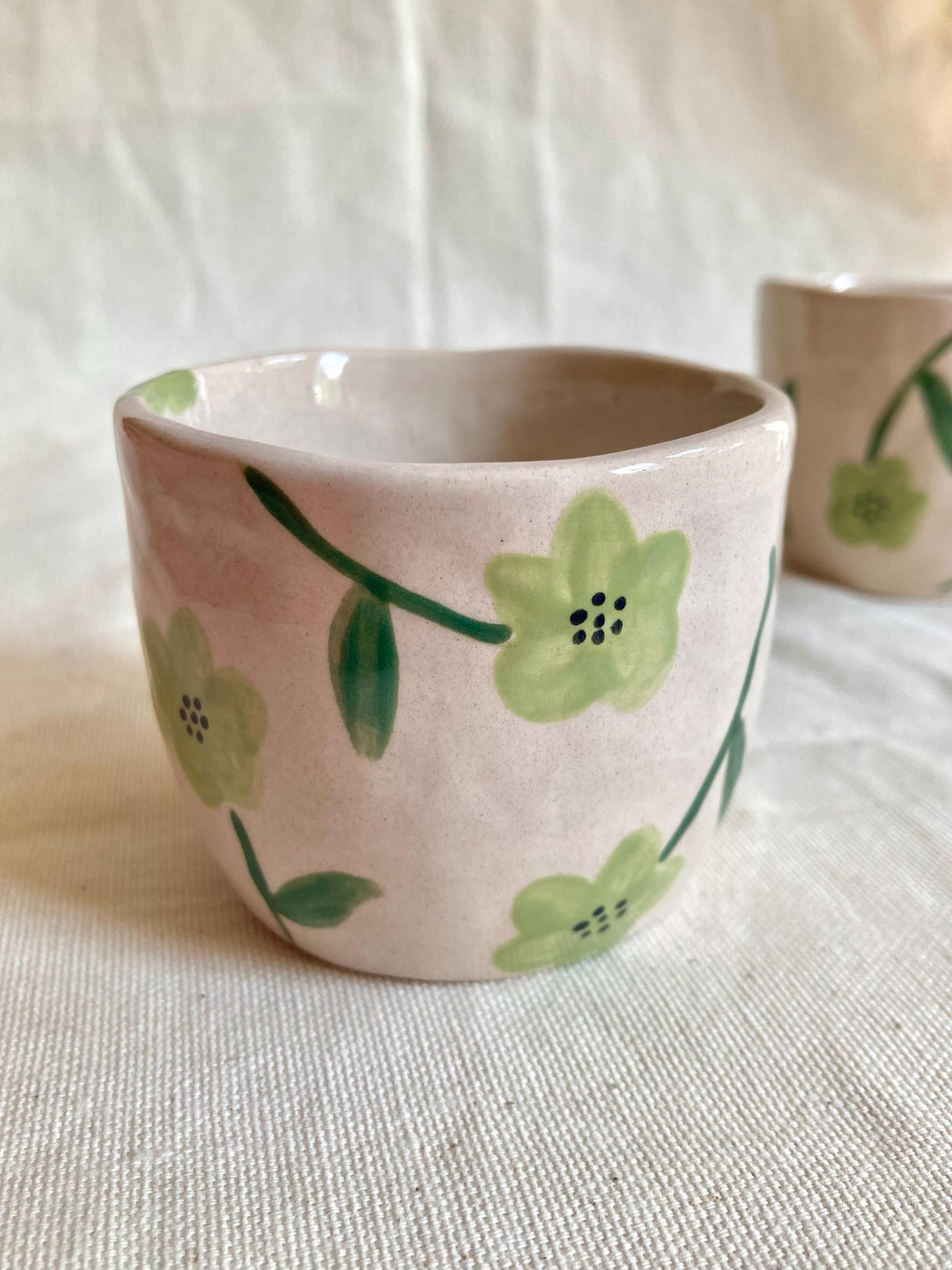 Tasse céramique fleurs sauges
