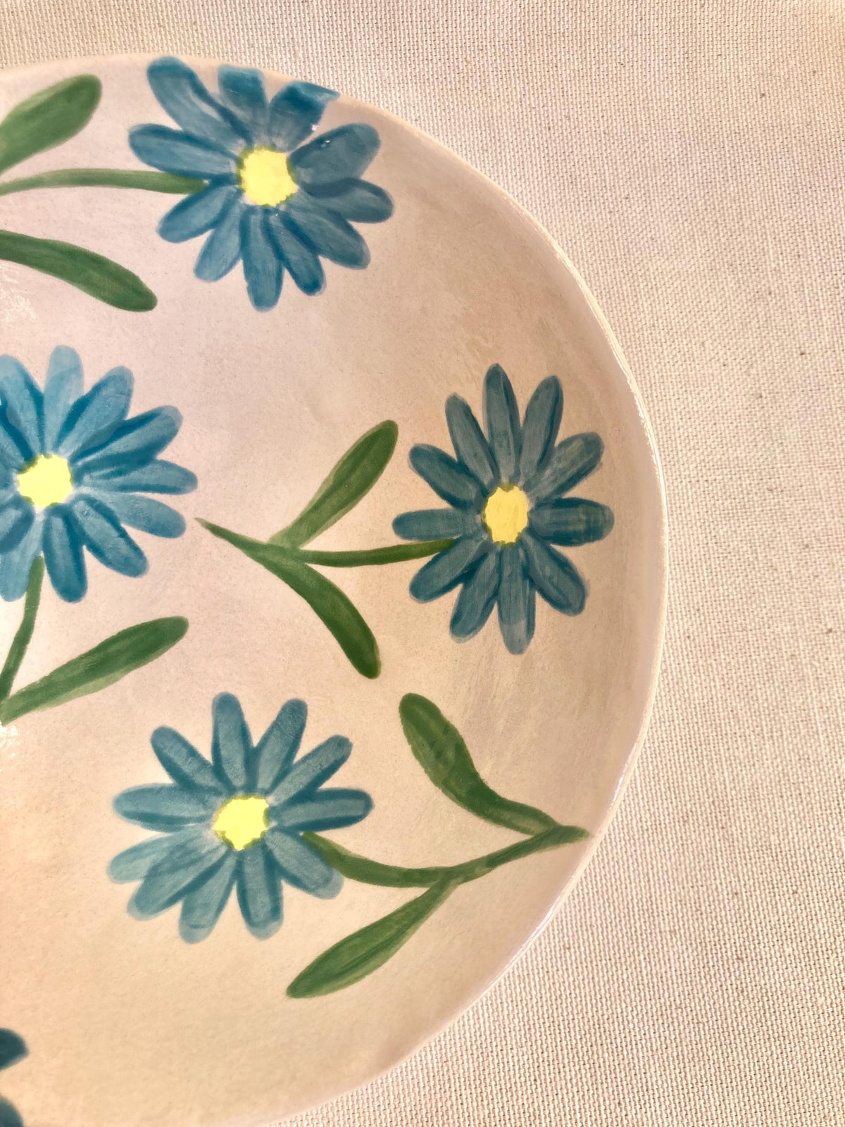 Bol céramique à marguerites bleues