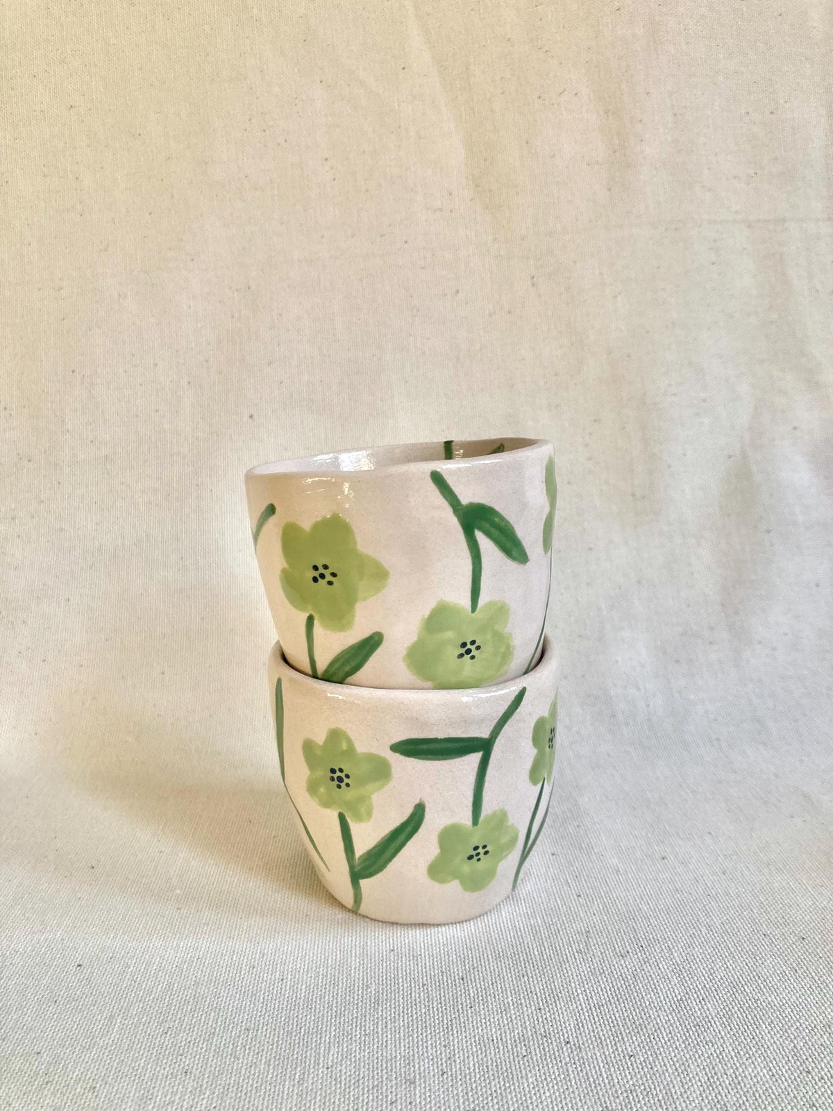 Tasse céramique fleurs sauges