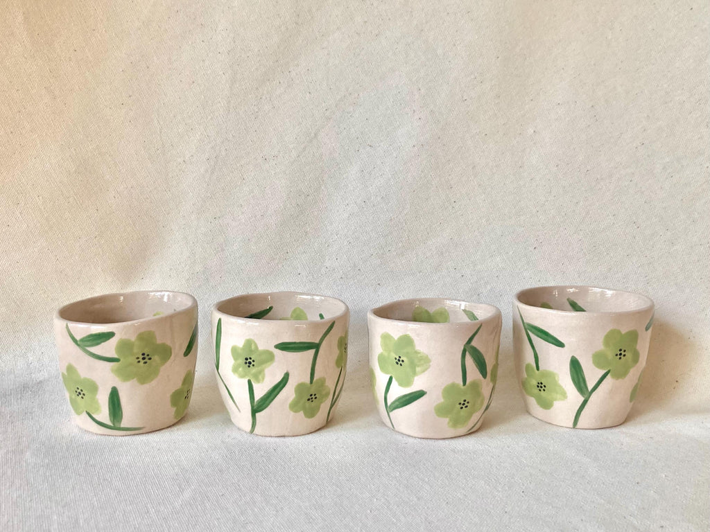 Tasse céramique fleurs sauges