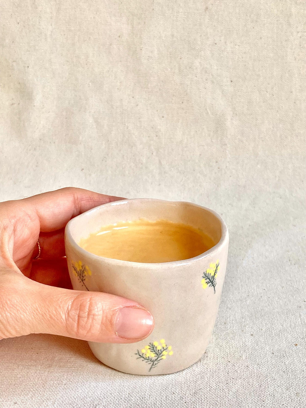 Tasse céramique mimosas