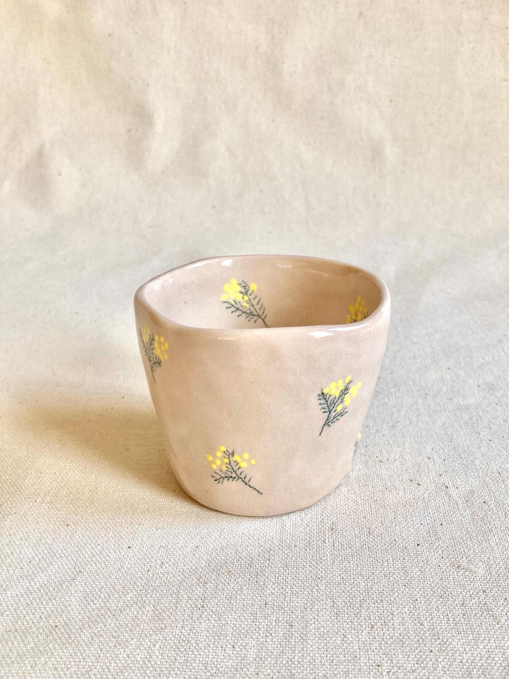 Tasse céramique mimosas