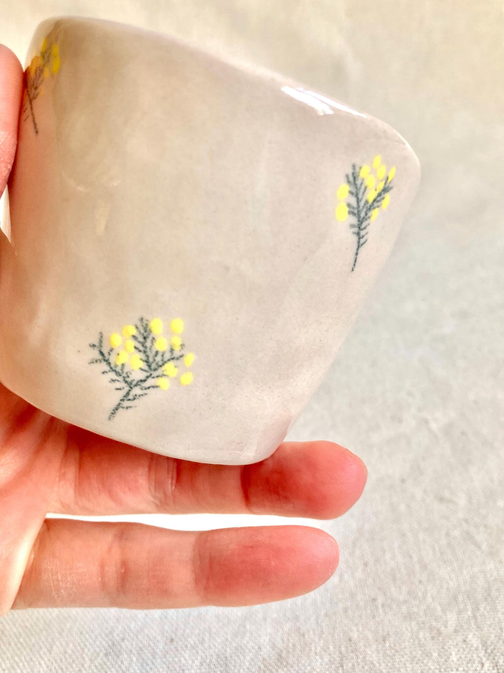 Tasse céramique mimosas