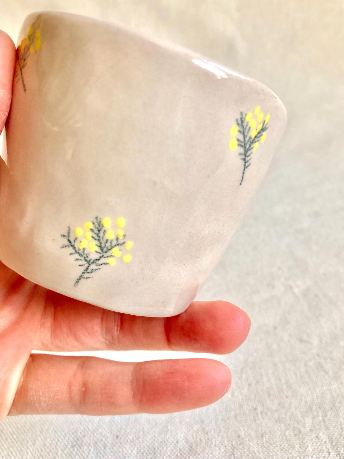 Tasse céramique mimosas