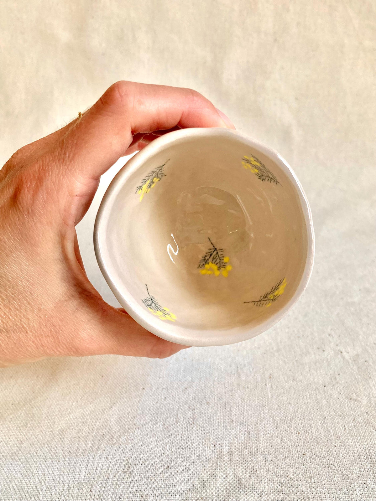 Tasse céramique mimosas