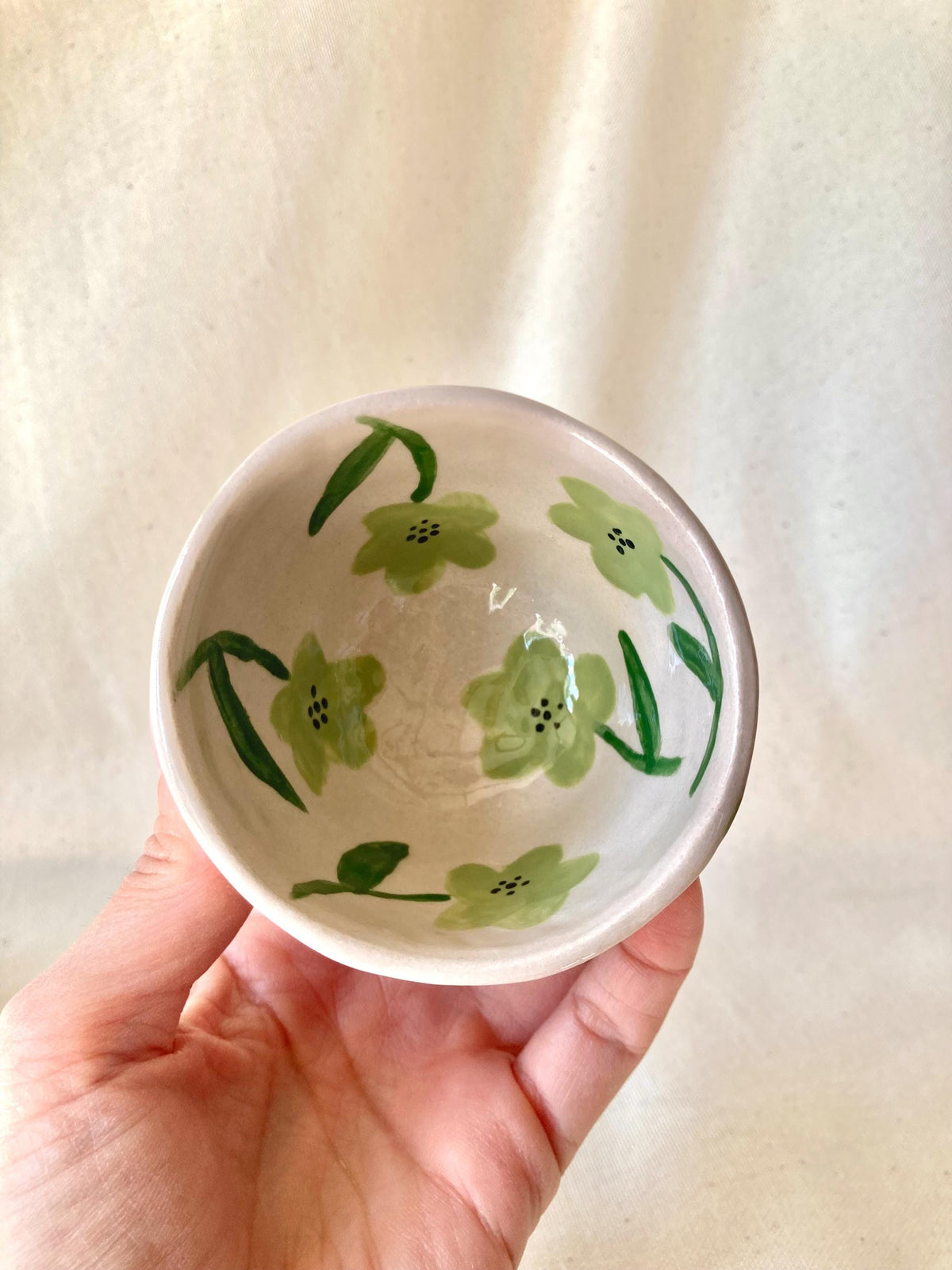 Tasse céramique fleurs sauges
