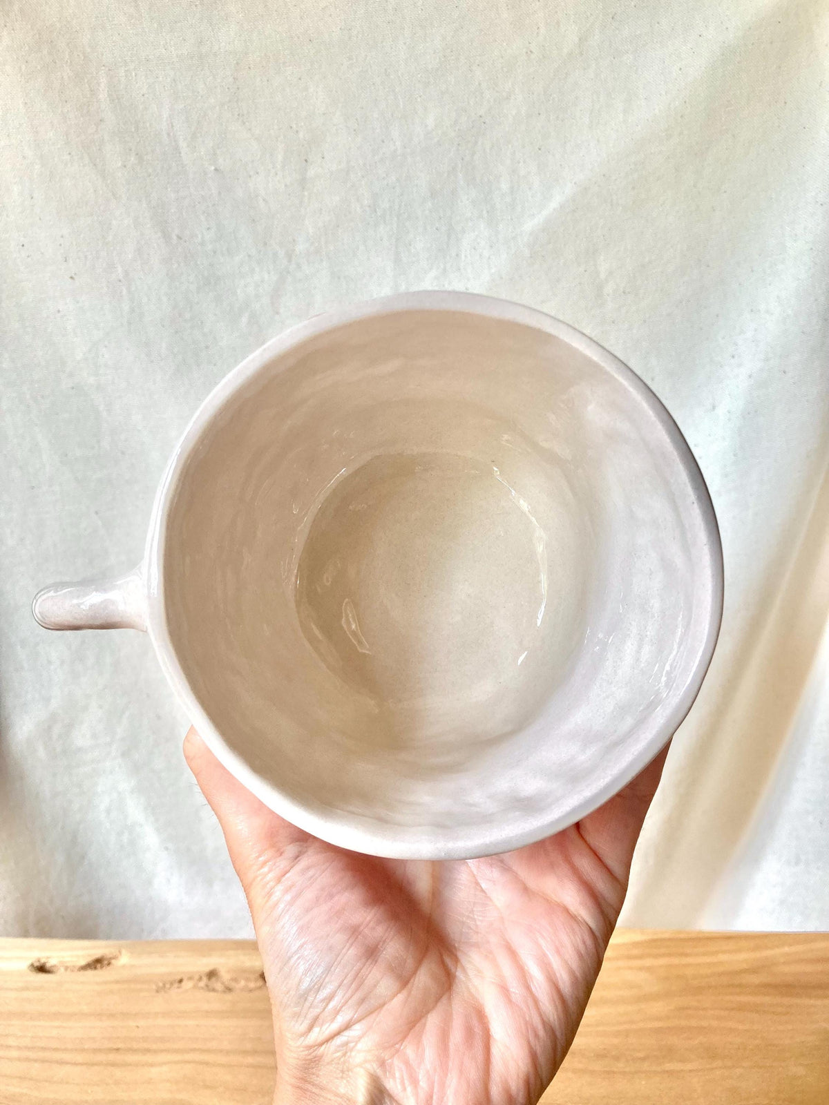 Mug céramique grosses rayures roses