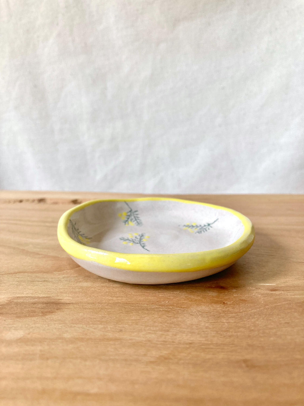 Mini coupelle céramique à bijoux mimosas