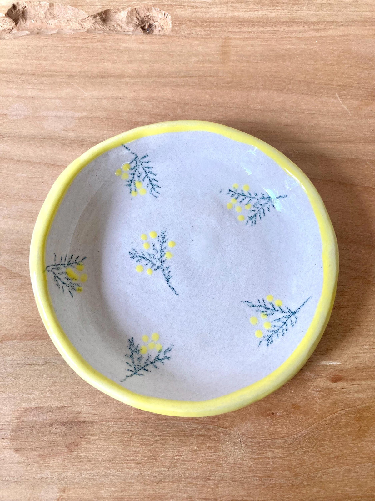 Mini coupelle céramique à bijoux mimosas