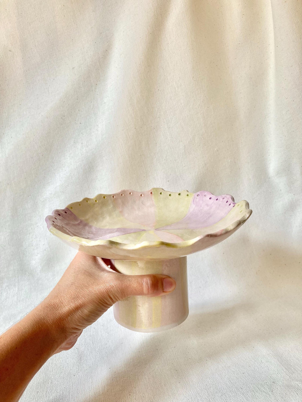 Coupe à fruit céramique couleurs pastèles