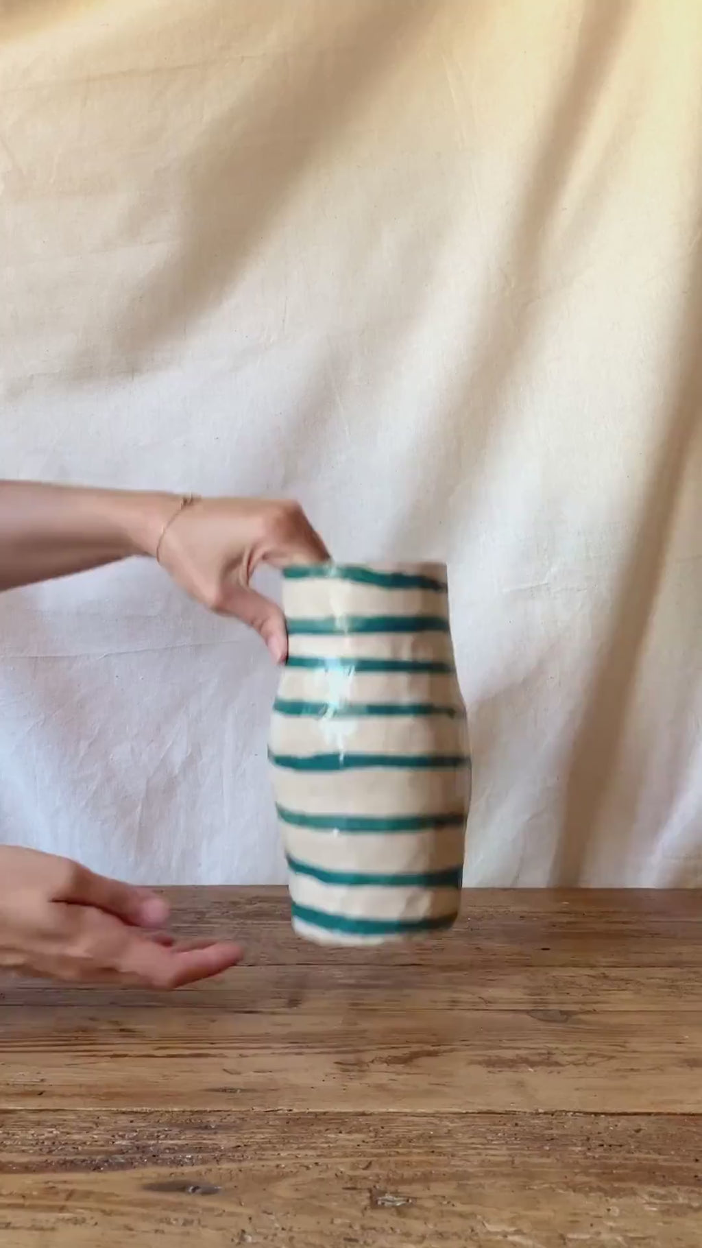 Vase - Spirale bleue