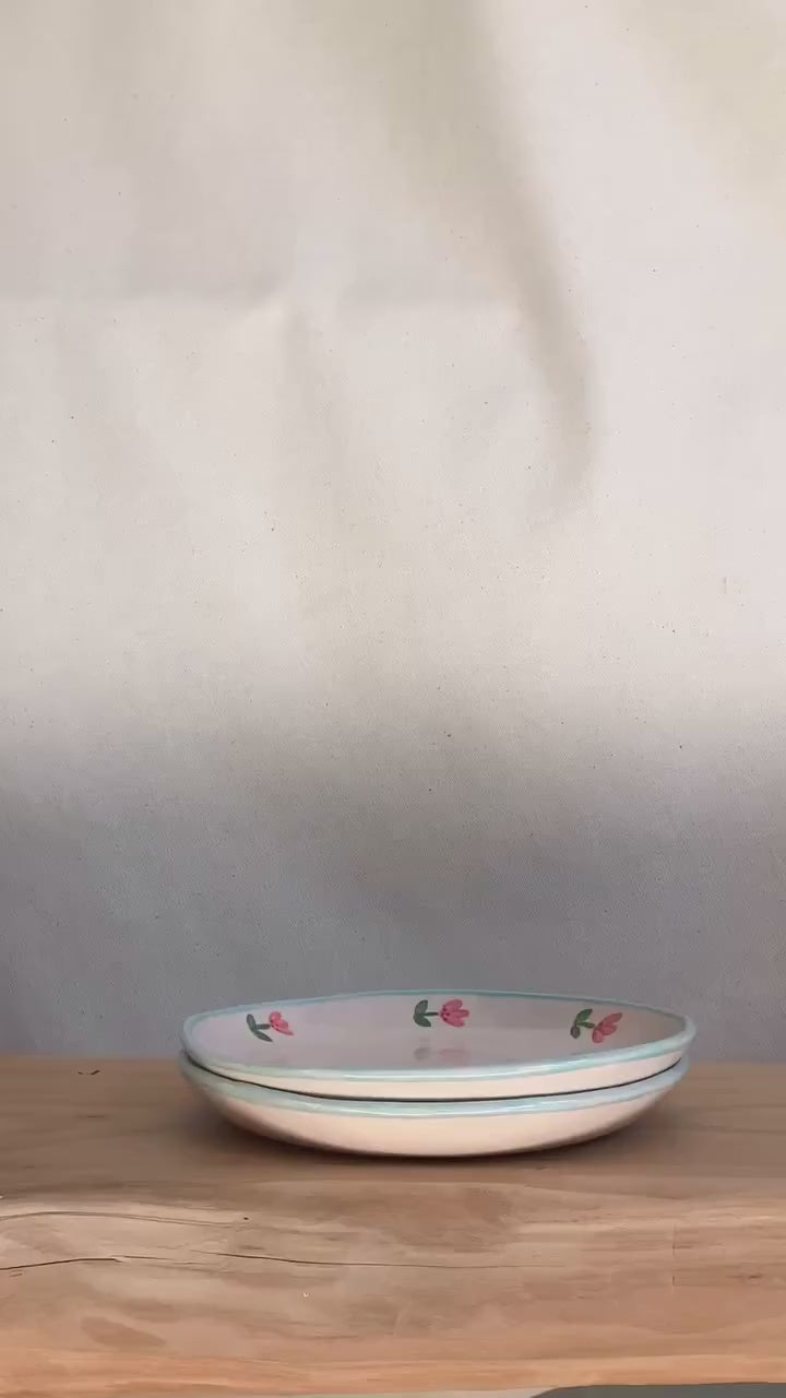 Petite assiette - Couronne de fleurs